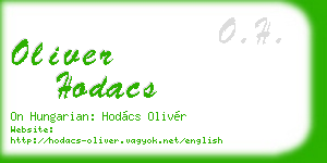 oliver hodacs business card